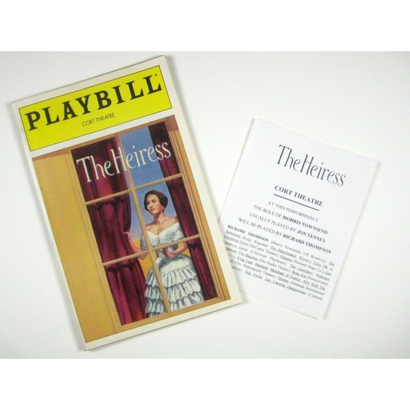 The Heiress Playbill April 1995 Cort Theatre Cherry Jones Patricia Conolly Goetz - Picture 1 of 9
